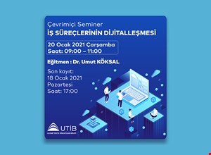 İŞ SÜREÇLERİNİN DİJİTALLEŞMESİ | WEBINAR